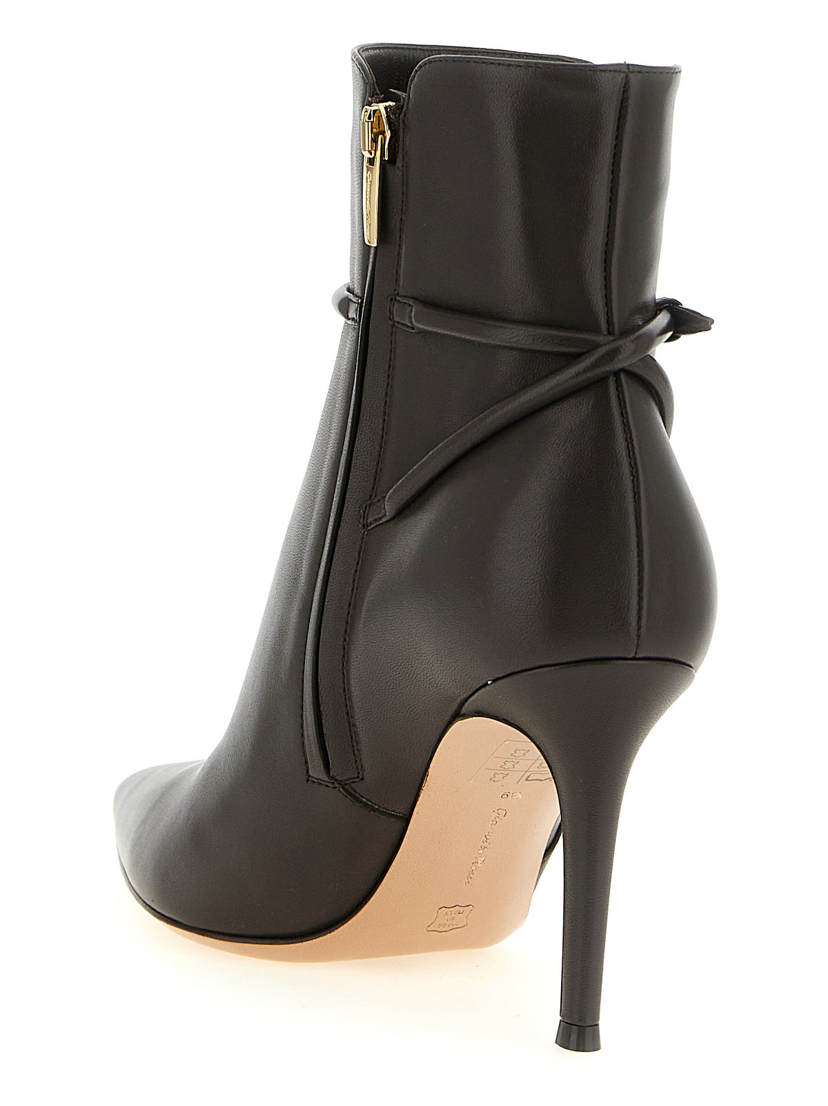 Gianvito Rossi Brown Lamb Leather Ankle Boots - Jungle Mamba