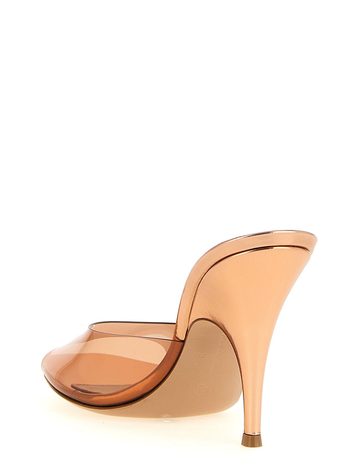 Gianvito Rossi Orange Stiletto Heel Mule Sandals