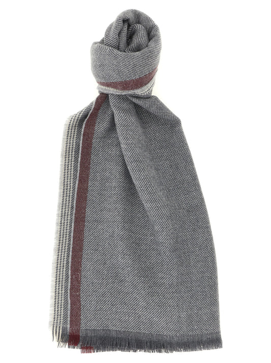 Brunello Cucinelli Gray Wool Scarf - Elegant Accessory for Men