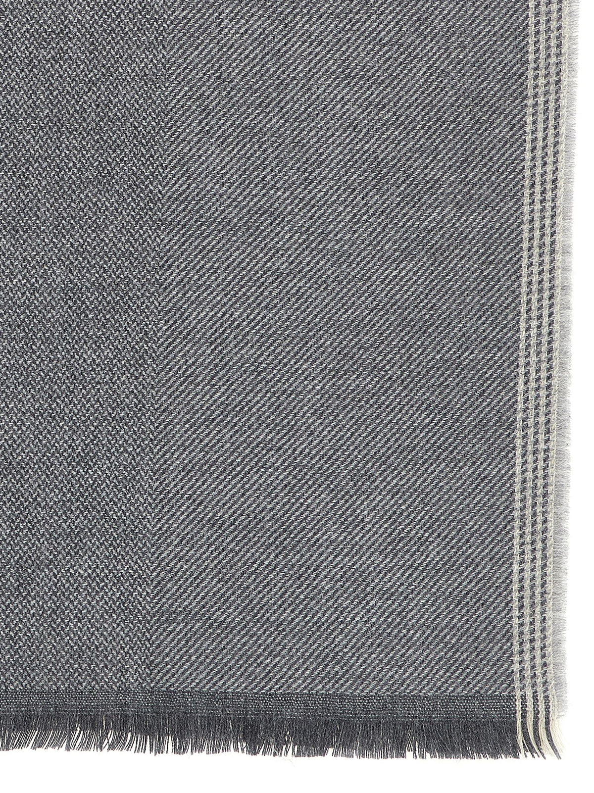Brunello Cucinelli Gray Wool Scarf - Luxurious Craftsmanship