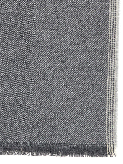 Brunello Cucinelli Gray Wool Scarf