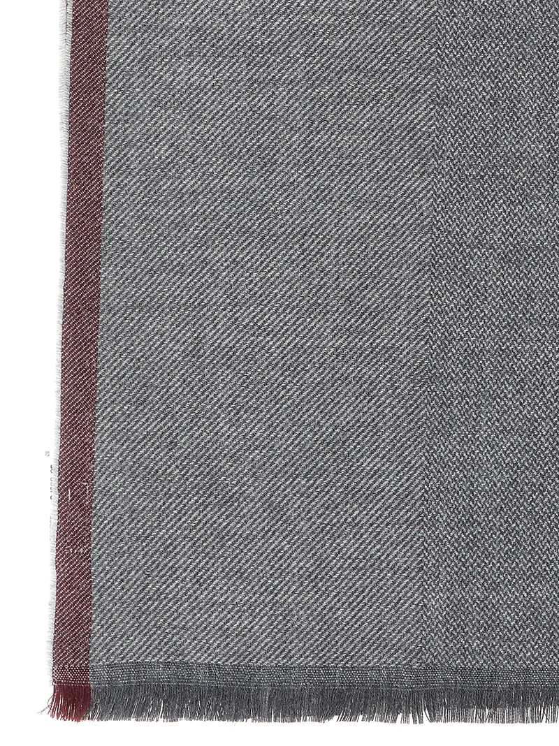 Brunello Cucinelli Gray Wool Scarf - Elegant Accessory for Men