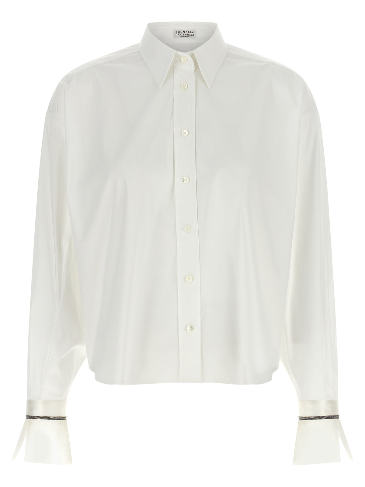 Brunello Cucinelli White Cotton Blouse - Elegant Tailoring