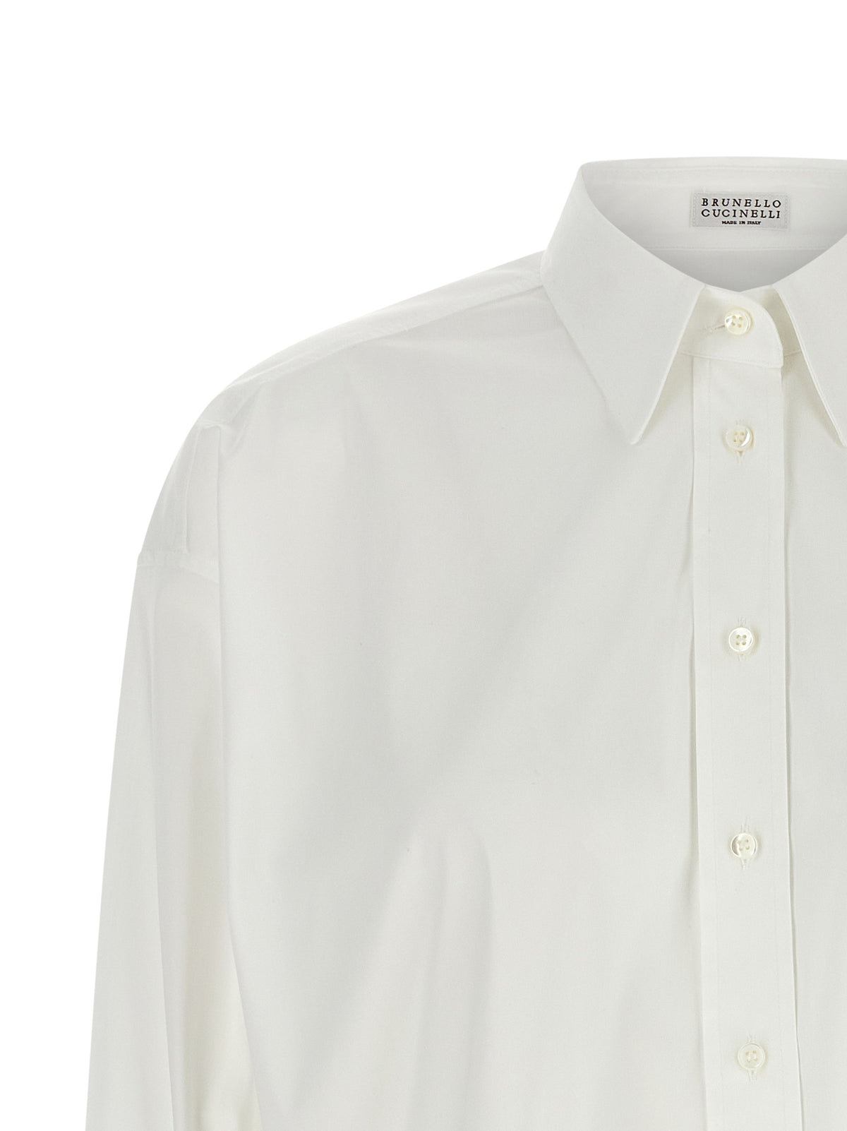 Brunello Cucinelli White Cotton Blouse - Elegant Tailoring