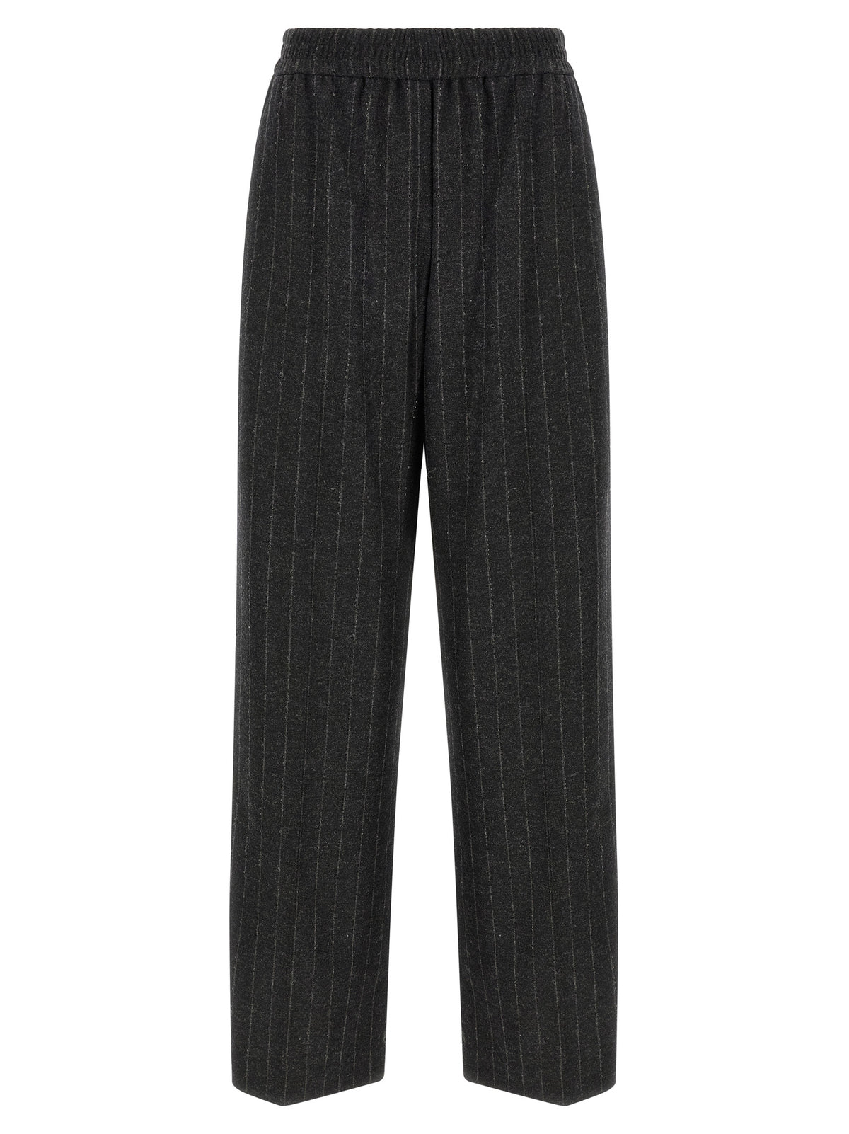 Brunello Cucinelli Gray Virgin Wool Casual Pants for Women