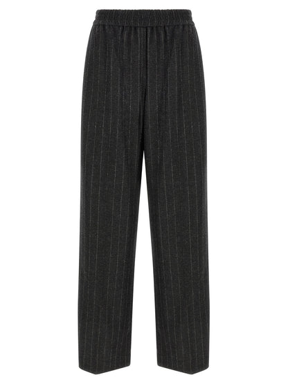 Brunello Cucinelli Gray Virgin Wool Casual Pants
