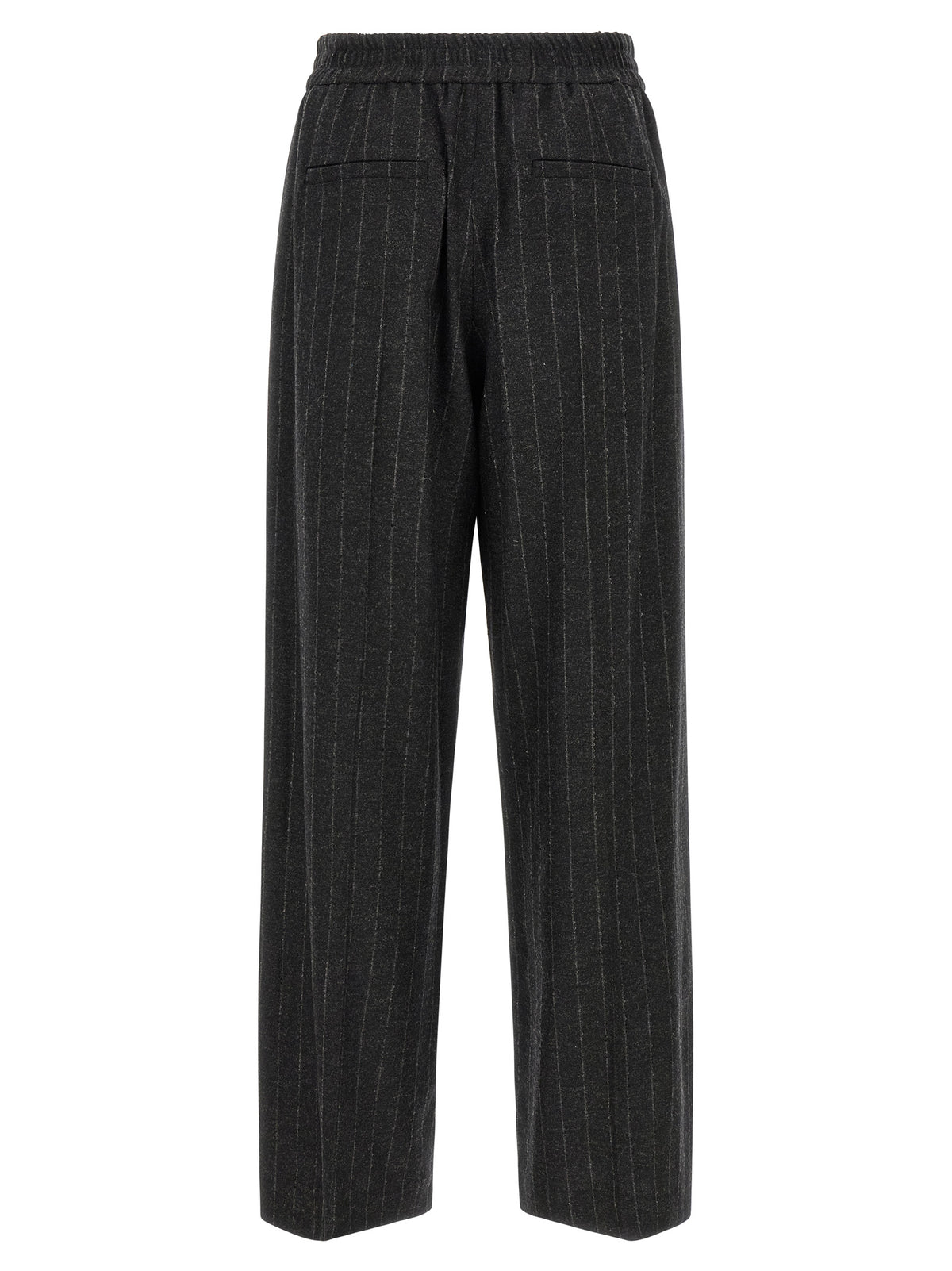 Brunello Cucinelli Gray Virgin Wool Casual Pants for Women