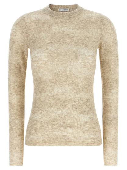 Brunello Cucinelli Beige Silk Cardigan