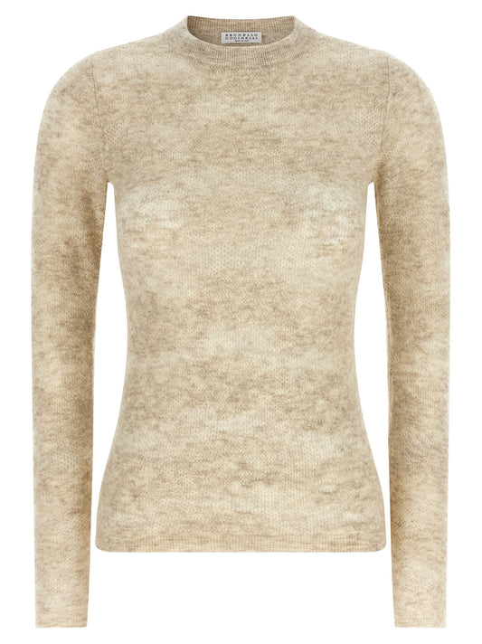 Brunello Cucinelli Beige Silk Cardigan - Luxury Knitwear