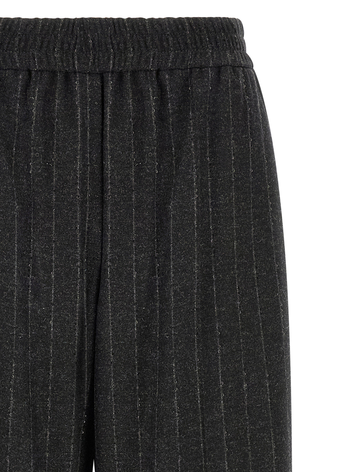 Brunello Cucinelli Gray Virgin Wool Casual Pants for Women