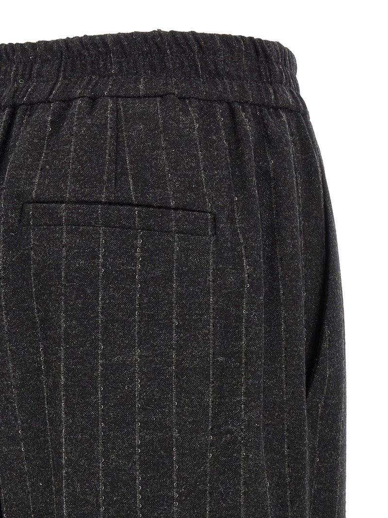 Brunello Cucinelli Gray Virgin Wool Casual Pants for Women