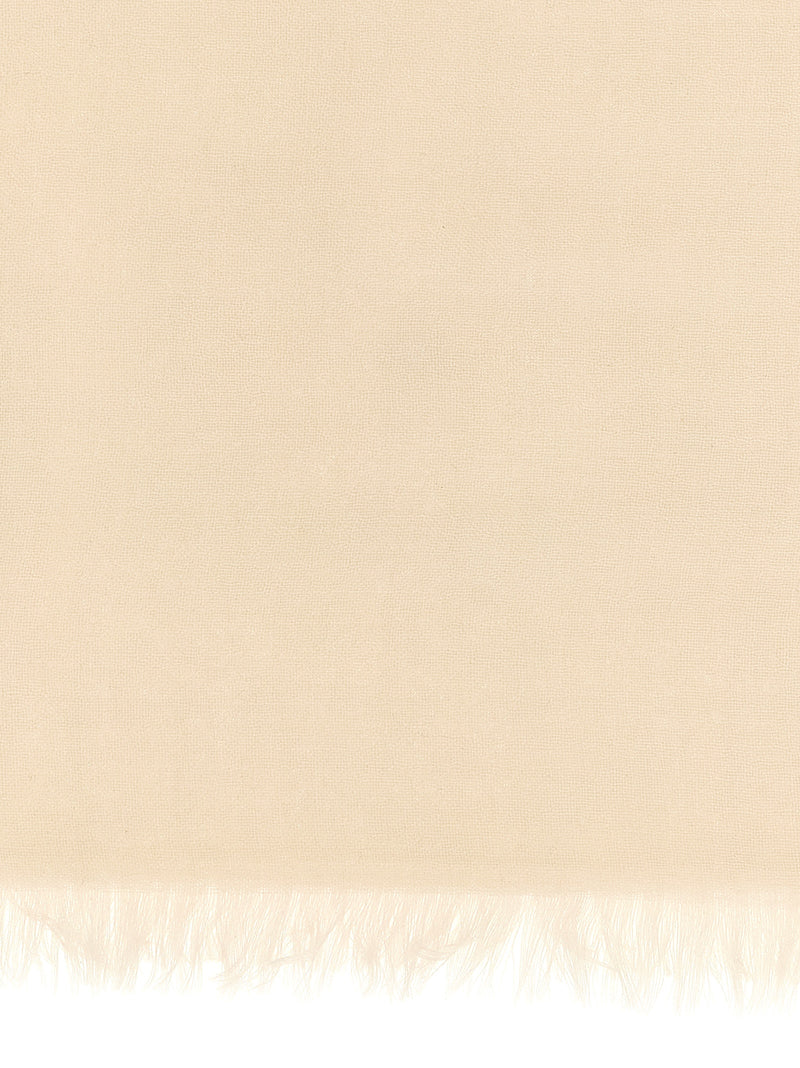 Brunello Cucinelli Beige Cashmere and Silk Scarf