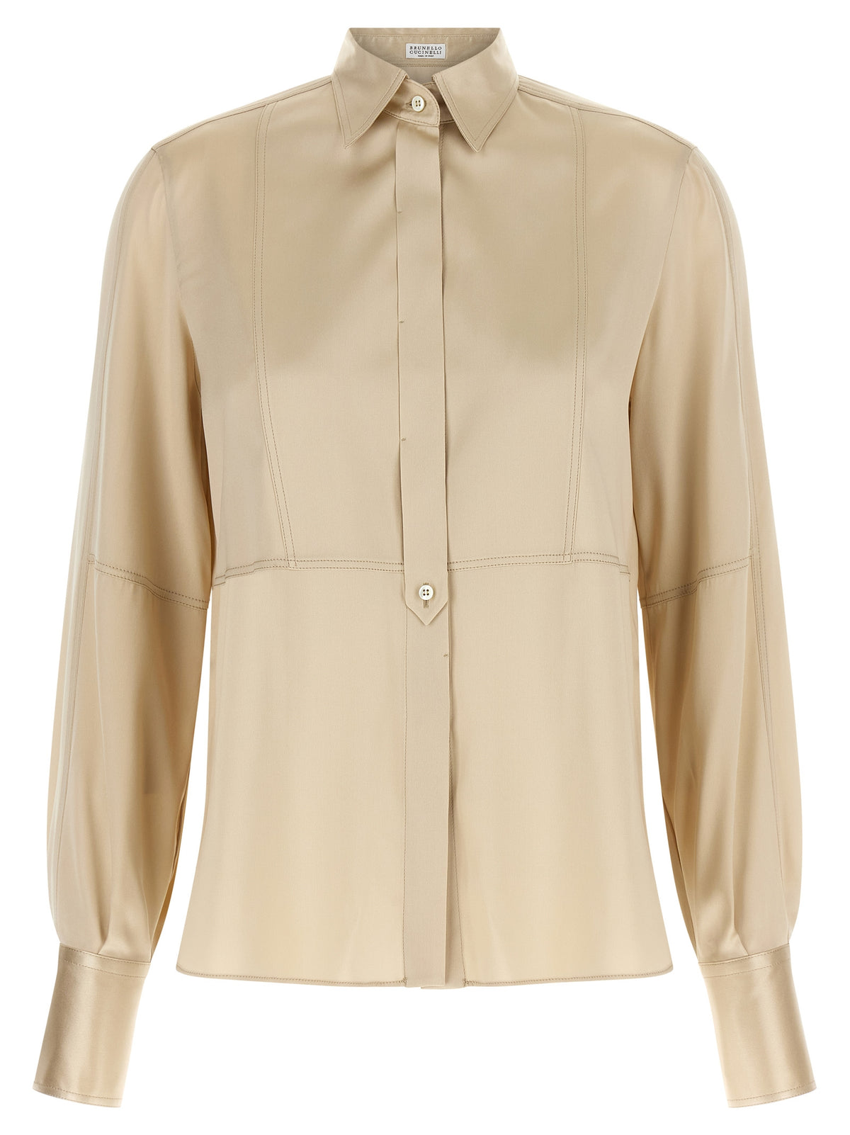 Brunello Cucinelli Beige Silk Blouse - Elegant and Sophisticated