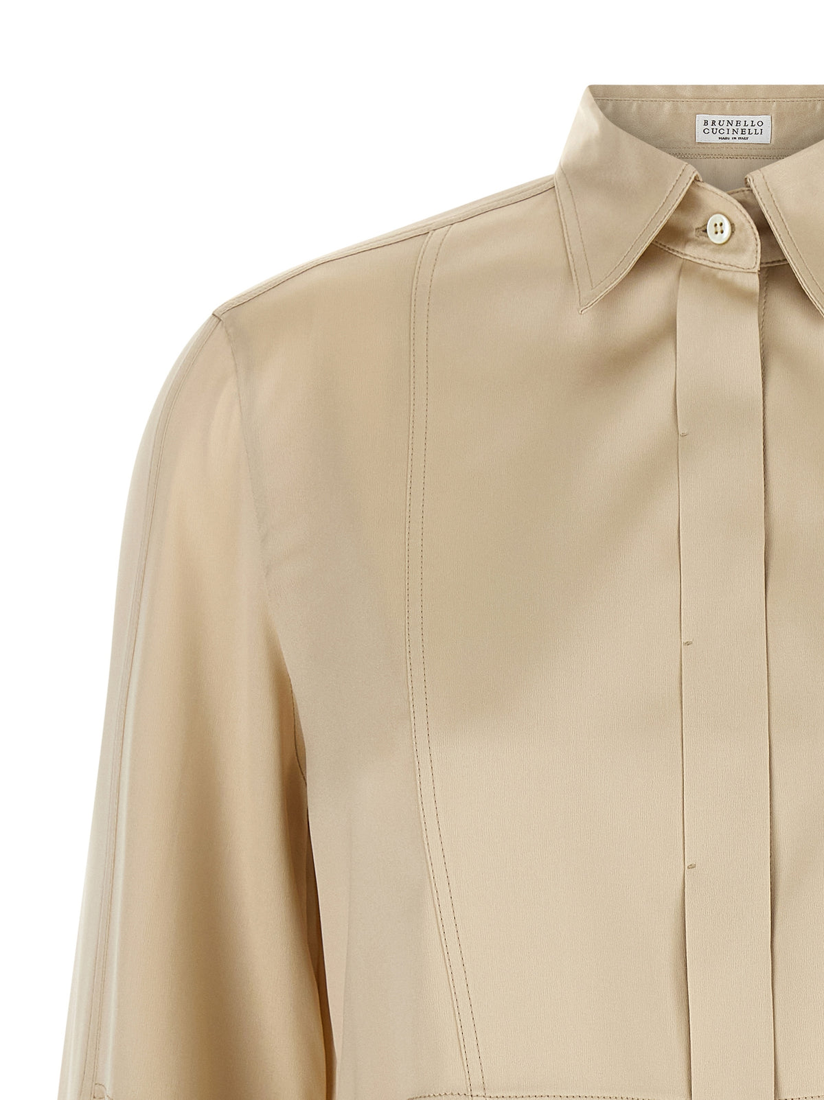 Brunello Cucinelli Beige Silk Blouse - Elegant and Sophisticated