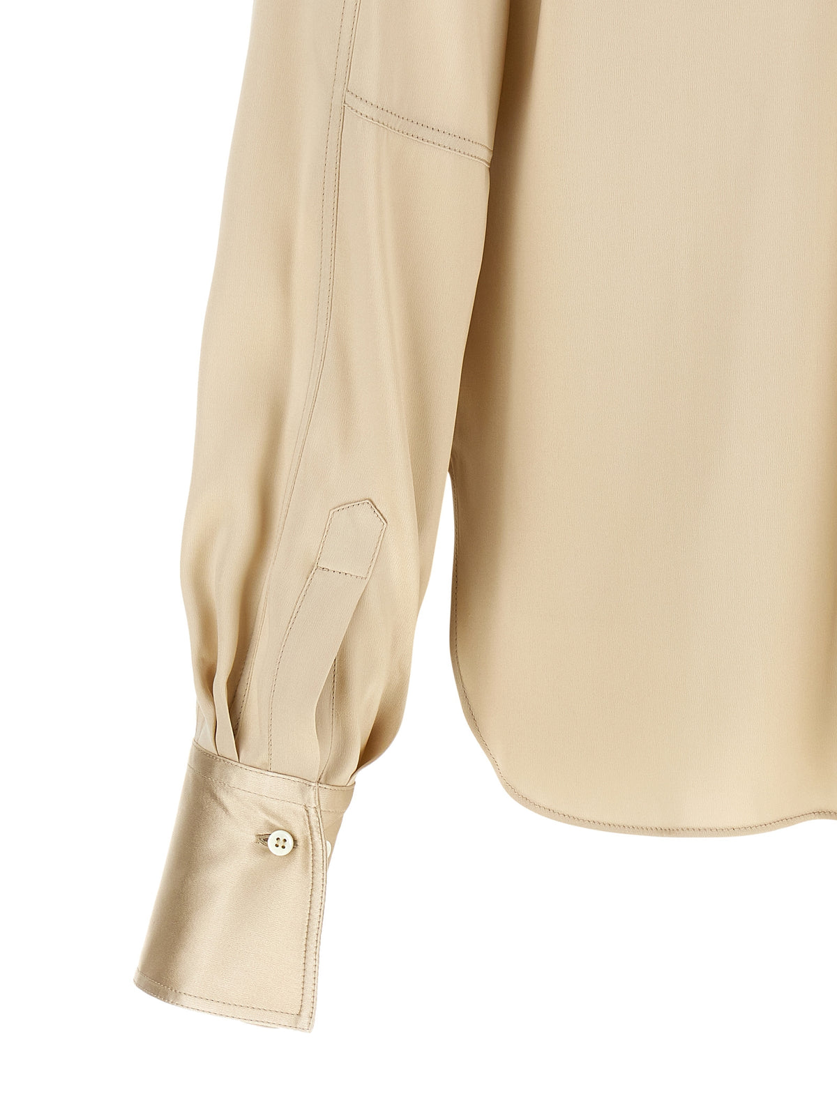 Brunello Cucinelli Beige Silk Blouse - Elegant and Sophisticated