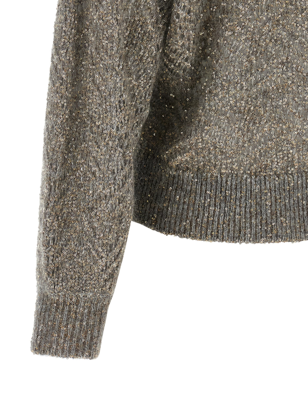 Brunello Cucinelli Gray Polyamide Cardigan - Elegant Turtleneck