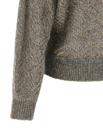 Brunello Cucinelli Gray Polyamide Cardigan