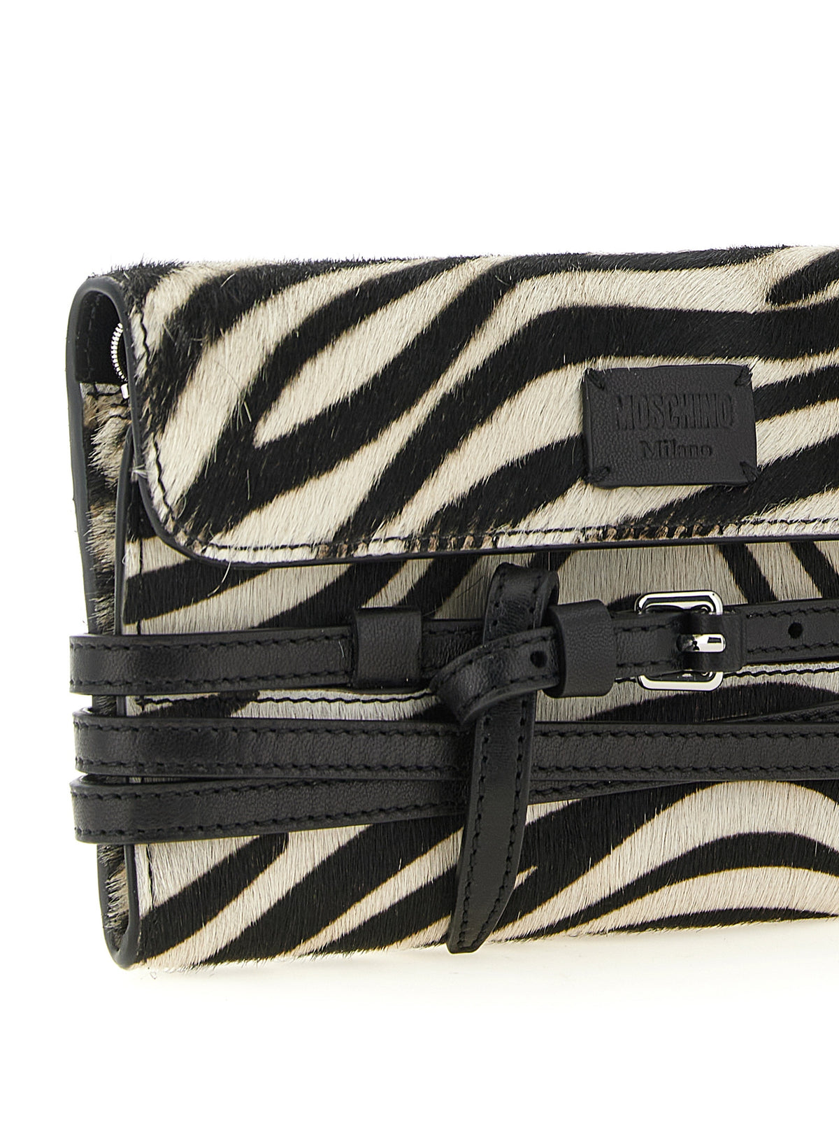 Moschino Bicolor Leather Cardholder - Tie Me Collection