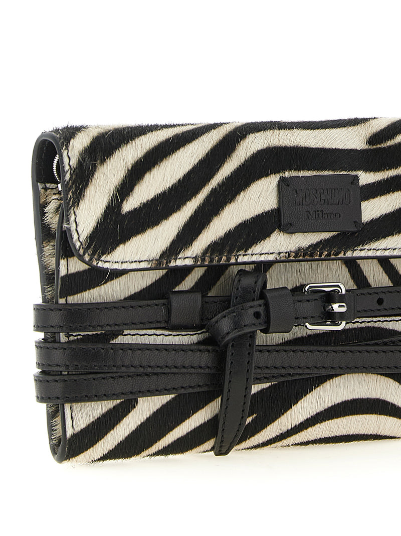 Moschino Bicolor Leather Cardholder - Tie Me Collection