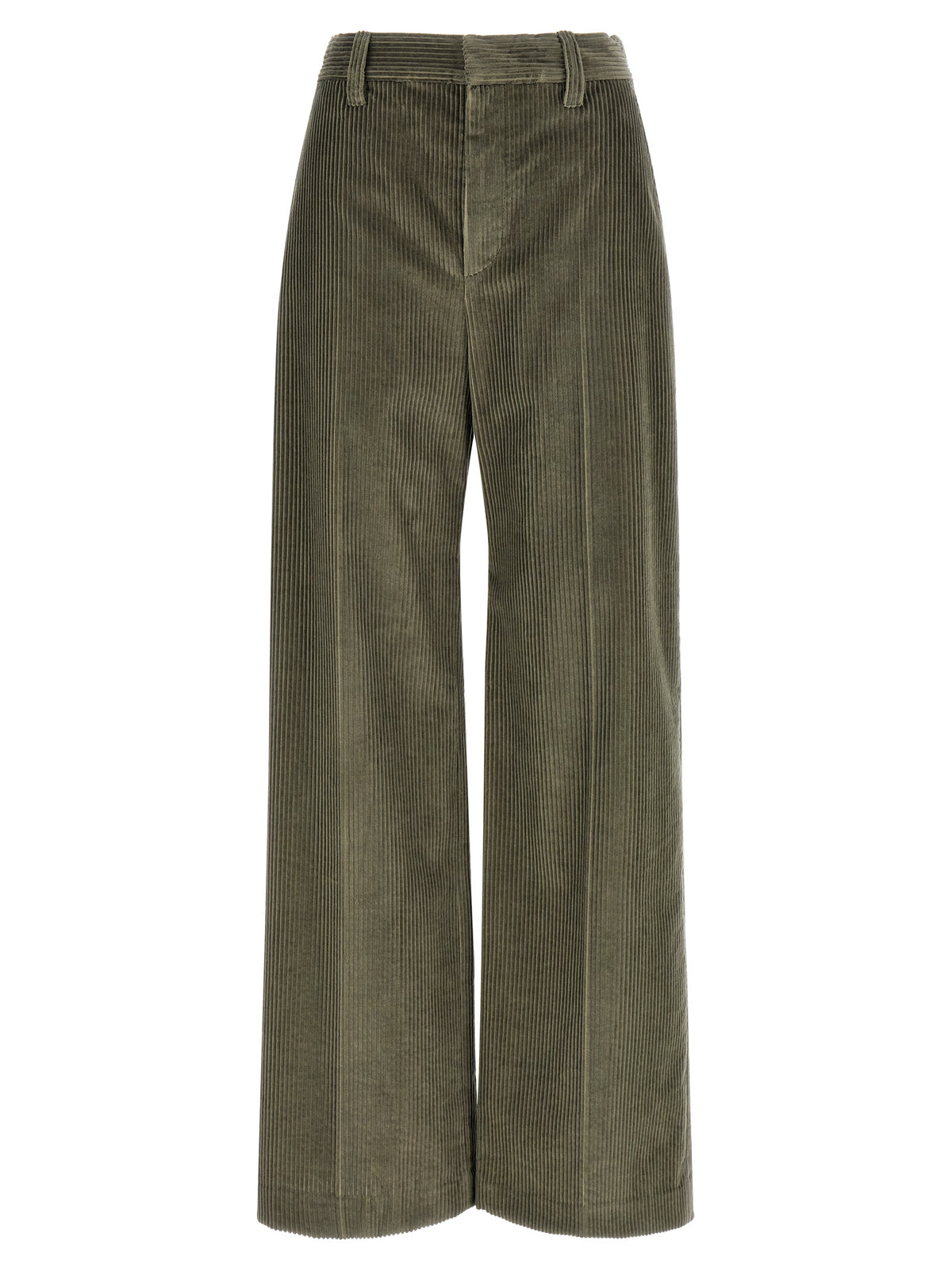 Brunello Cucinelli Bicolor Cotton Flared Pants