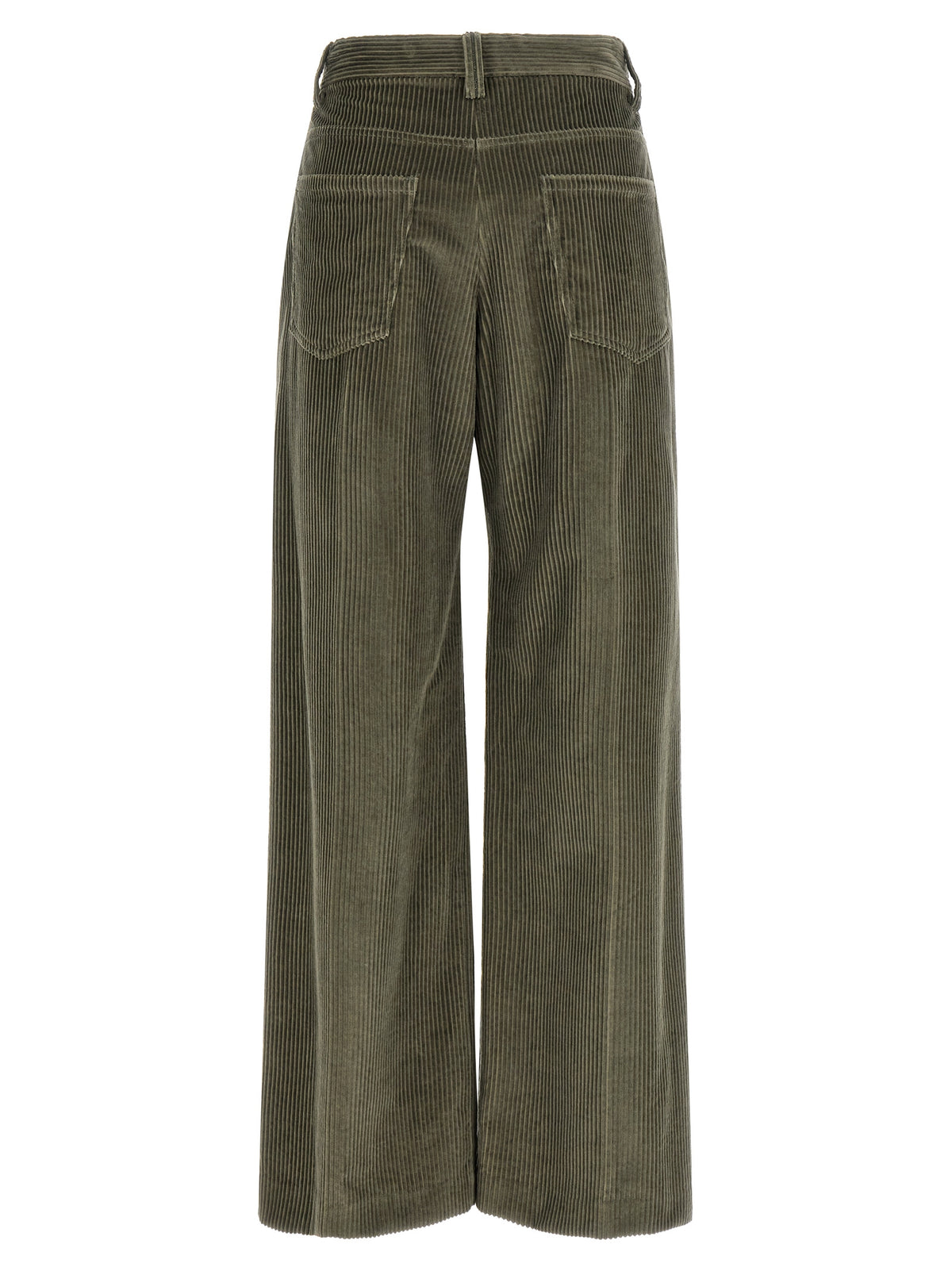 Brunello Cucinelli Bicolor Cotton Flared Pants