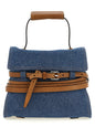 Moschino Blue Cotton Handbag