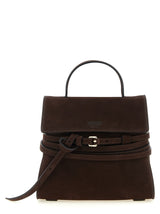 Moschino Brown Calfskin Handbag - Tie Me Collection