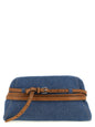 Moschino Blue Cotton Clutch Bag