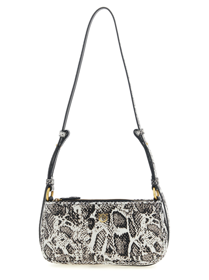 PINKO Gray Calfskin Love Bag - Stylish Crossbody for Women