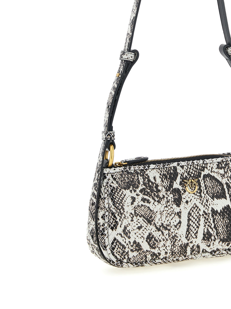 PINKO Gray Calfskin Love Bag - Stylish Crossbody for Women