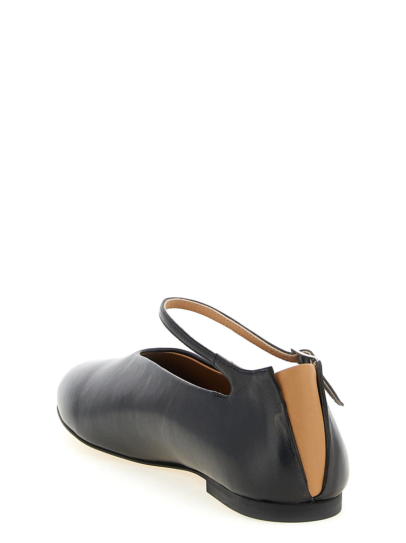 Jil Sander Elyss Black Calfskin Ballet Flats for Women