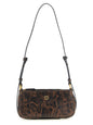 PINKO Brown Calfskin Crossbody Bag