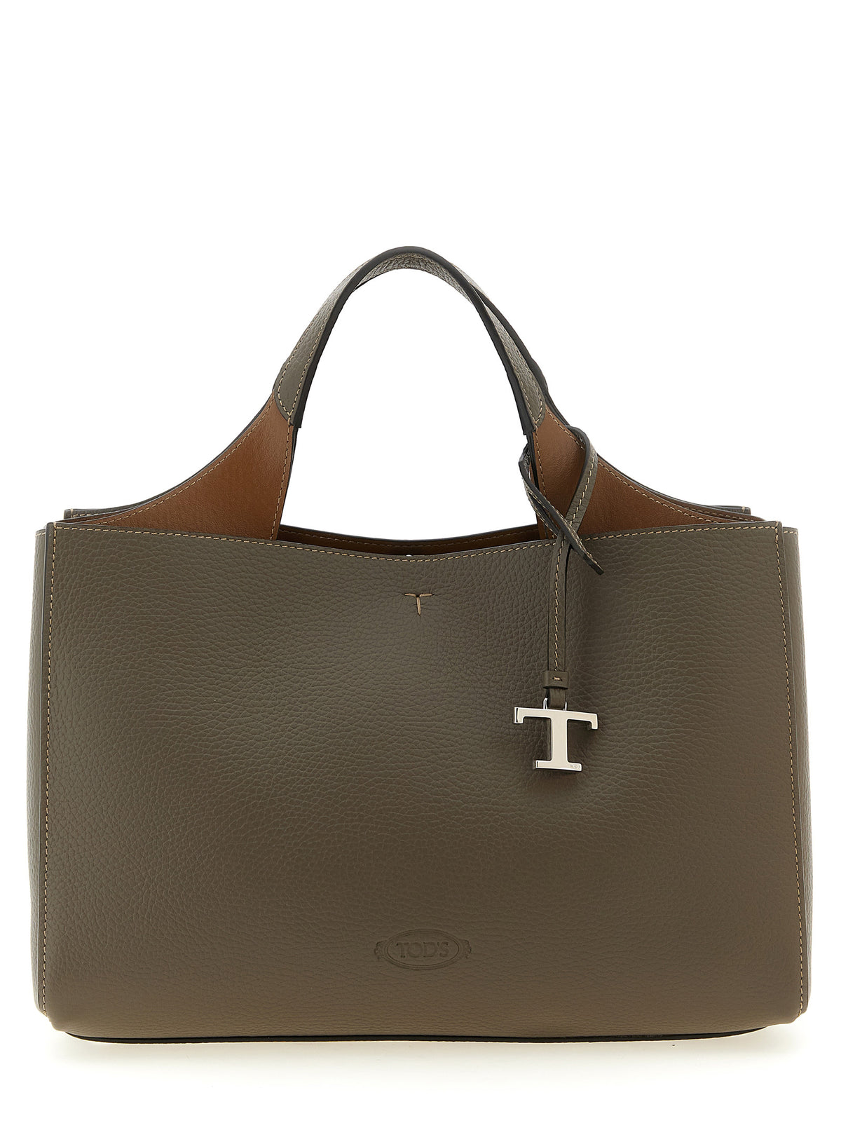 Tod's Gray Calfskin Handbag - Elegant Bucket Design
