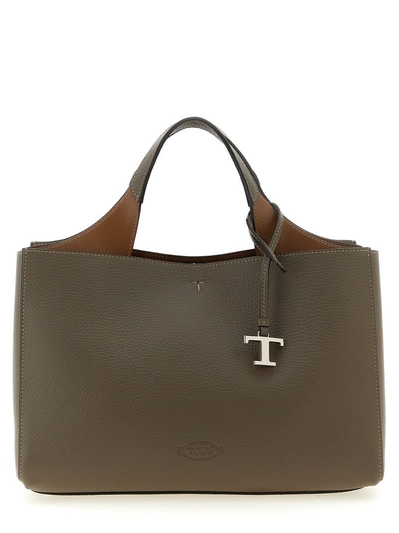 Tod's Gray Calfskin Handbag - Elegant Bucket Design