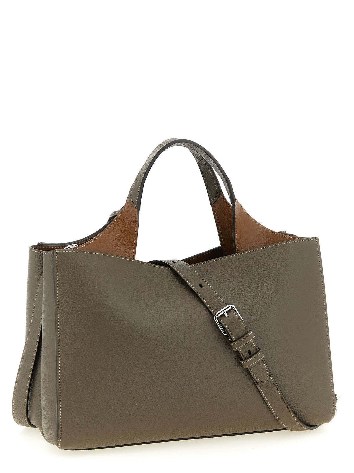 Tod's Gray Calfskin Handbag - Elegant Bucket Design