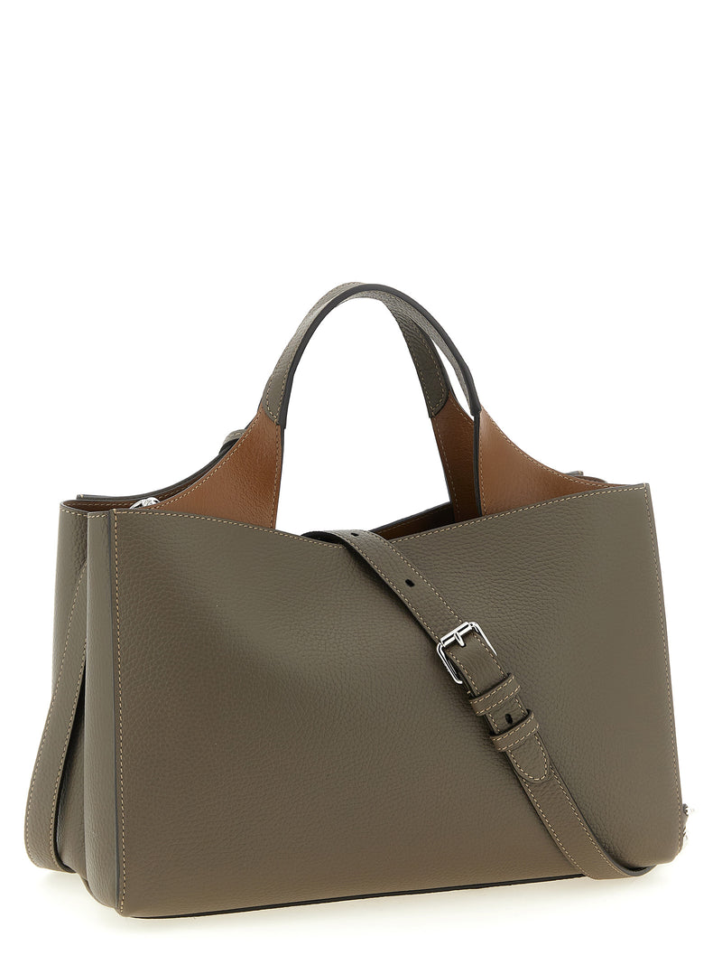 Tod's Gray Calfskin Handbag - Elegant Bucket Design