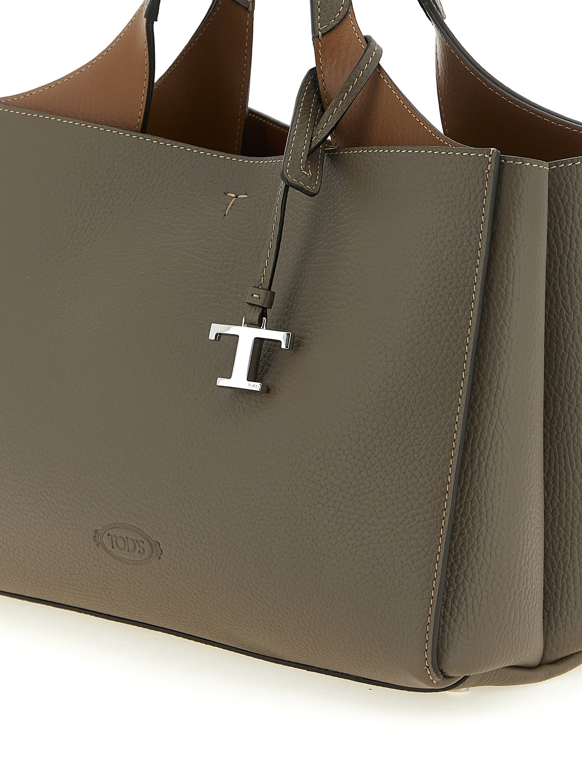 Tod's Gray Calfskin Handbag - Elegant Bucket Design