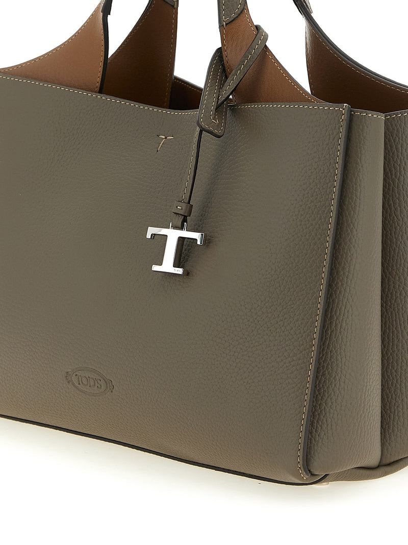 Tod's Gray Calfskin Handbag - Elegant Bucket Design