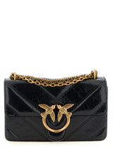 PINKO Love Bag - Sac à bandoulière en cuir noir