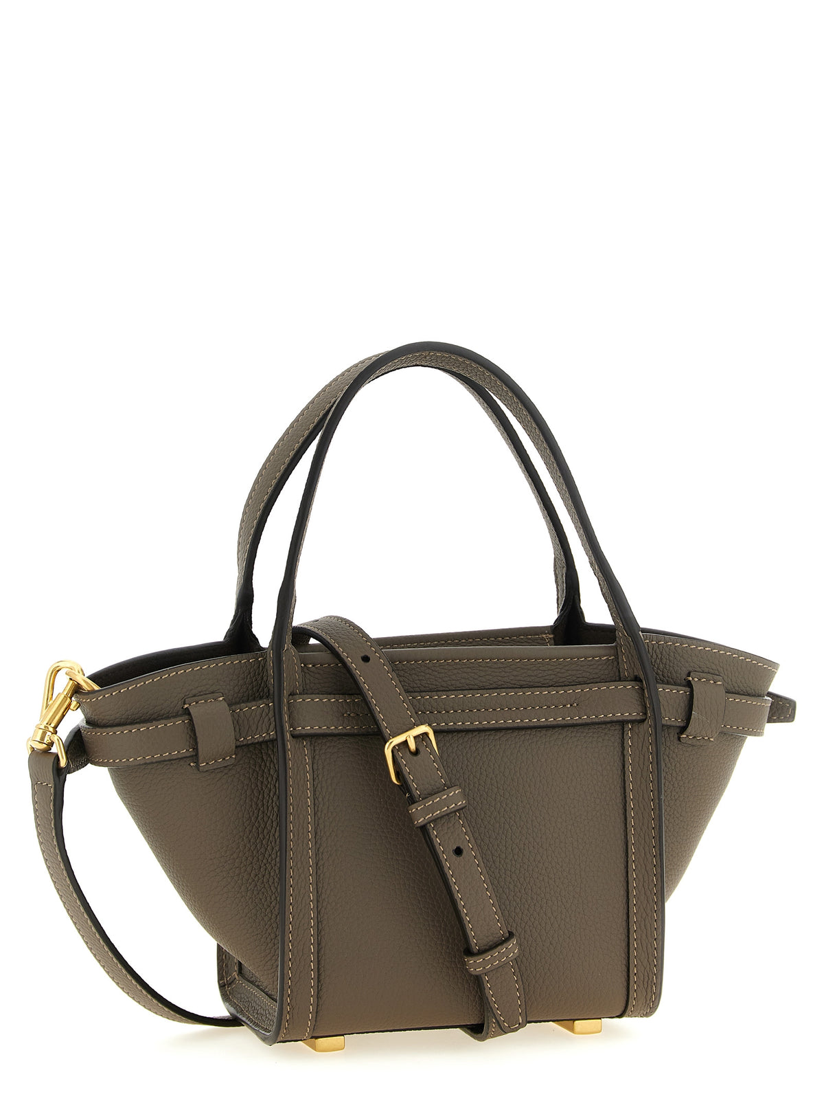 Tod's Gray Calfskin Tim Mini Tote Bag