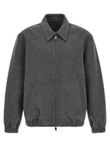 GIORGIO BRATO Gray Wool Full-Length Jacket for Men