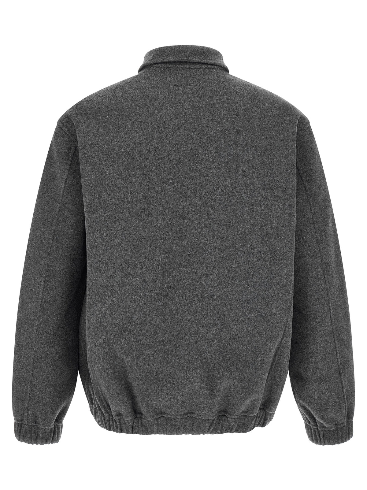 GIORGIO BRATO Gray Wool Full-Length Jacket for Men