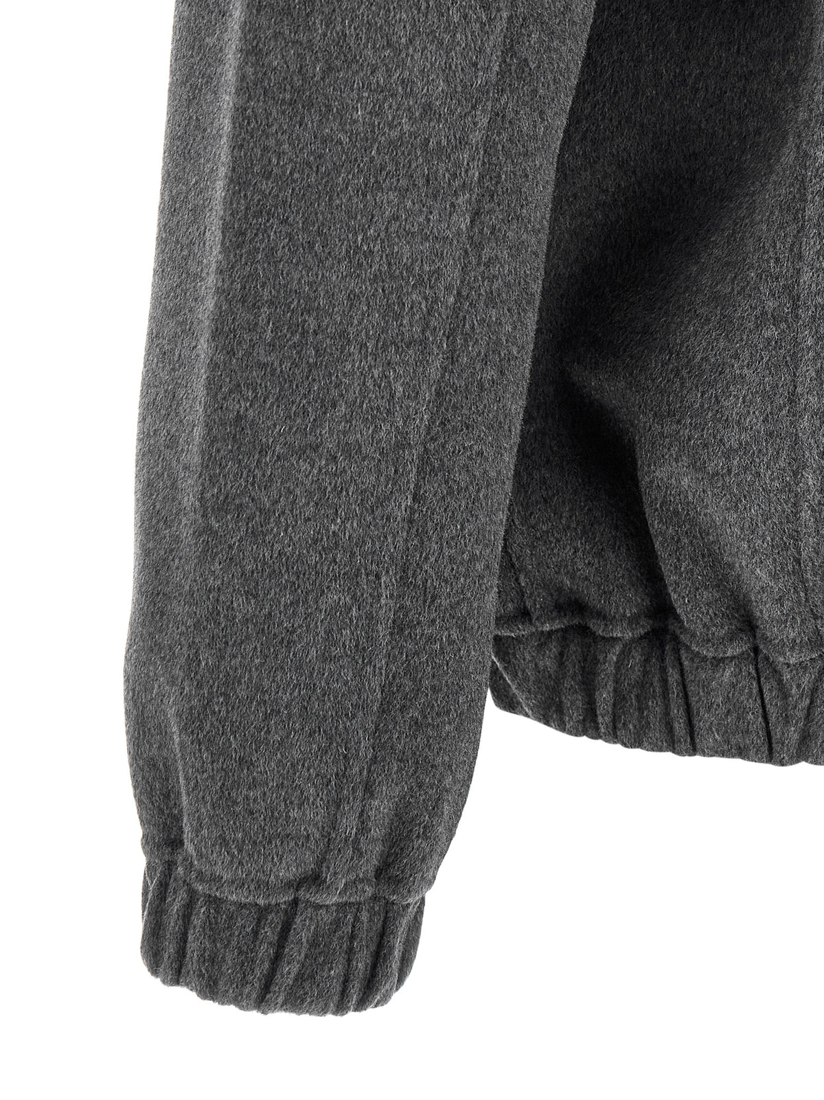 GIORGIO BRATO Gray Wool Full-Length Jacket for Men