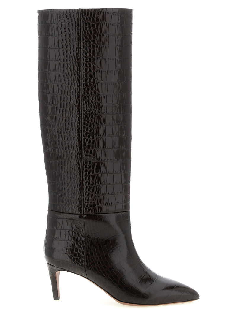 Paris Texas Brown Calfskin Over The Knee Stiletto Boots