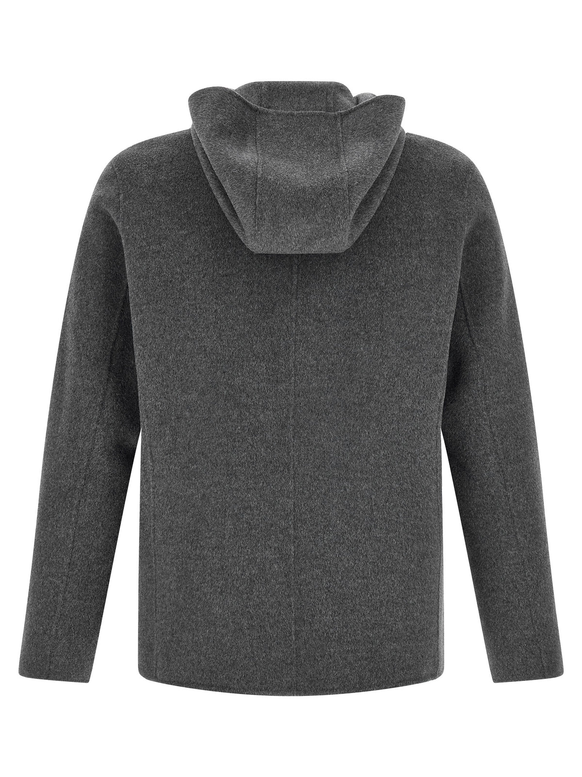 GIORGIO BRATO Gray Wool Full-Length Jacket for Men
