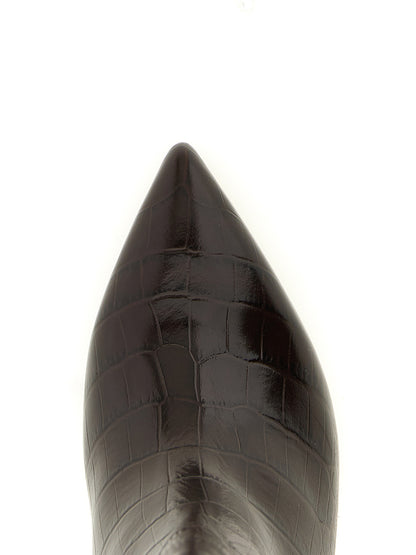 Paris Texas Brown Calfskin Over The Knee