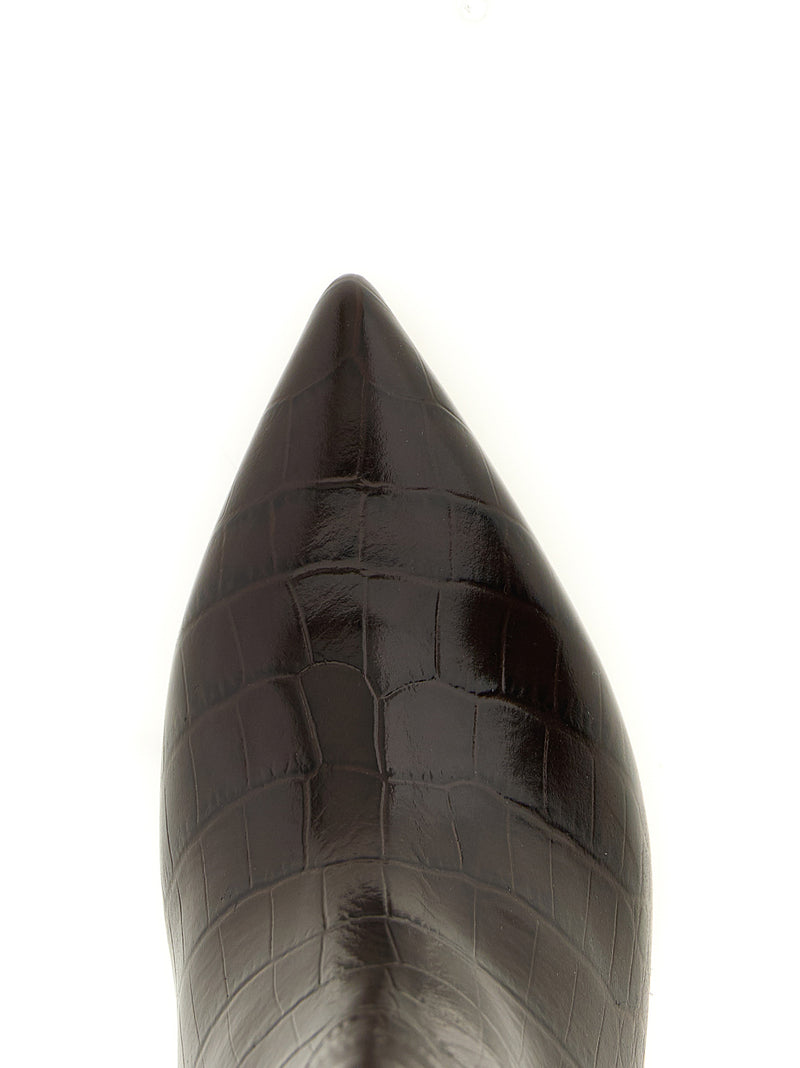 Paris Texas Brown Calfskin Over The Knee Stiletto Boots