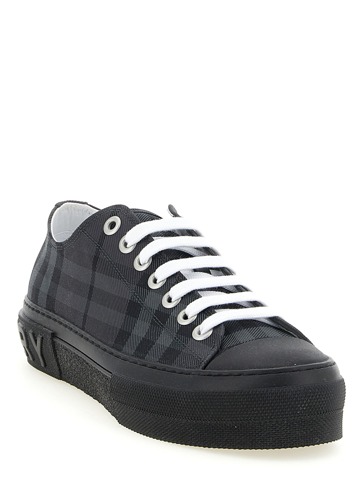 Burberry Gray Polyamide Low Top Sneakers for Men