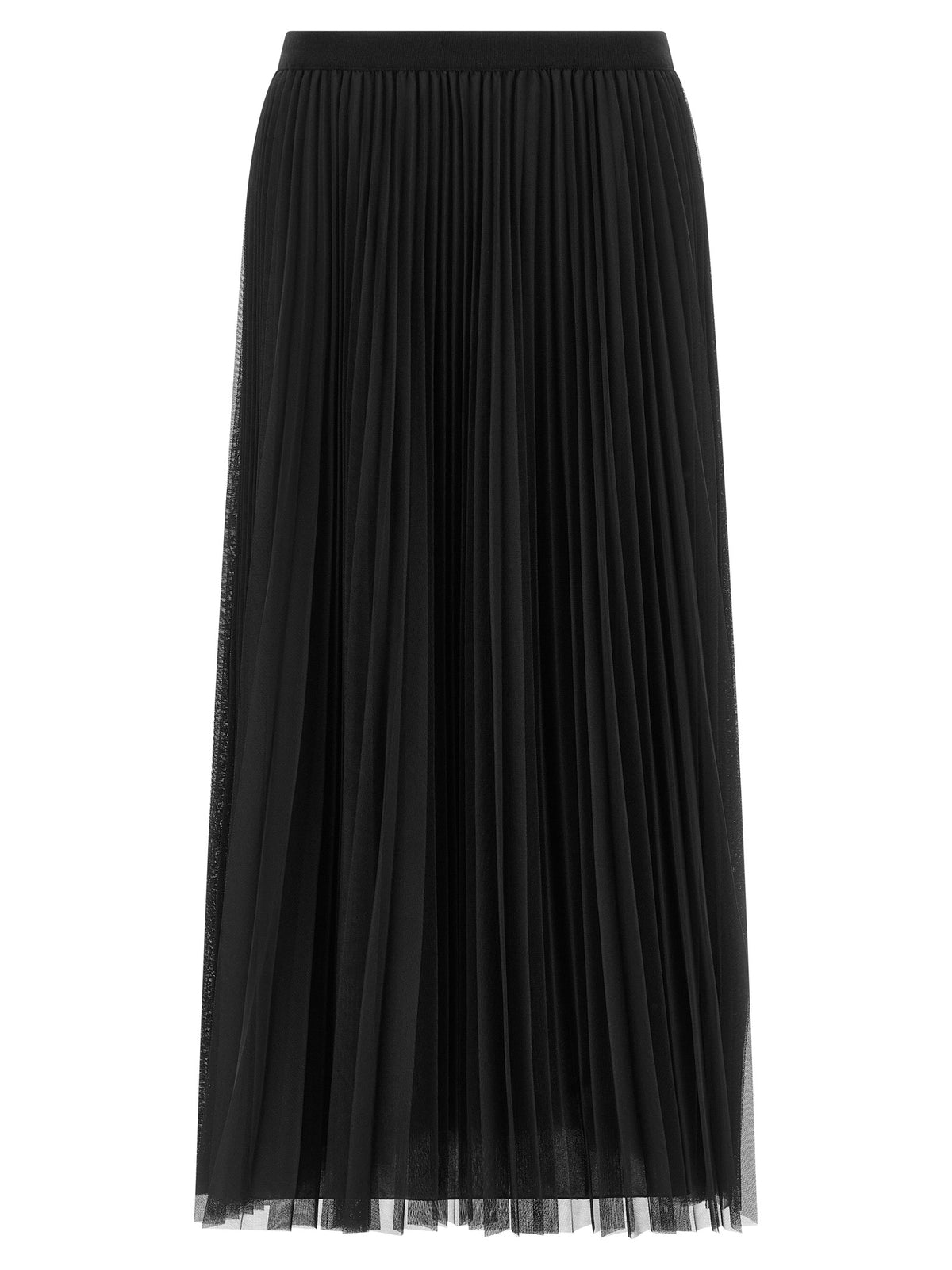 Fabiana Filippi Blue Midi Skirt with Pleated Detailing
