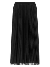 Fabiana Filippi Blue Midi Skirt with Pleated Detailing